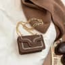 Elegant Embroidered Mini Chain Crossbody Bag  Stylish Women Handbag With Chain Strap  Compact Squar 10