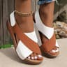 Womens Wedge Sandals With Peep Toe  Lightweight Comfort Wedges For Summer 2