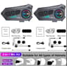 Kebidumei YP10 Motorcycle Helmet Intercom Bluetooth 53 For 2 Riders Waterproof 300m 9