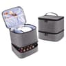 Portable Nail Polish  Cosmetic Organizer Case  30Grid Travel Storage Bag With Handle 7
