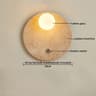 Natural Elegance Travertine  Wood LED Wall Lamp  Nordic Modern LED Wall Light Travertine Wall Sconc 19