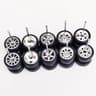 Premium 164 Scale Model Car Alloy Wheels  Rubber Tires 5Set Diecast Upgrade Kit 15