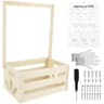 Wood Storage Crate With Long Handle  Portable Nursery Storage Basket  Wooden Toy Storage Bin 6