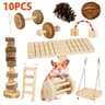 Natural Wood Chew Toy Set For Small Pets  Ultimate Hamster Chew Toy Set For Dental Health  Play 7