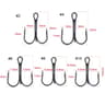 10Pack High Carbon Steel Treble Fishing Hooks Overturned Round Bend For Bass 5