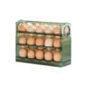 Reversible Refrigerator Egg Organizer Side Door Holder Stackable Egg Tray Storage Box 8