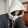 Korean Knit Hooded Balaclava Hat  Womens Winter Neck Warmer Beanie 9