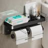 Matte Aluminum Wall Mounted Toilet Paper Holder  Modern Bathroom Tissue Rack 11