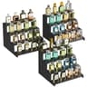 Tiered Dark Wood Perfume Organizer Stand  3Step Cologne Display Stand For Vanity  Skincare Storage 9
