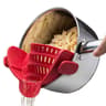ClipGrip Silicone ClipOn Pot Strainer For Pots  Pans  HeatResistant Pasta And Vegetable Colander 4