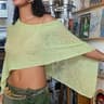 Coastal Breeze Knit Bikini Cover Up  Off Shoulder Sheer Beach Cover Up Top With Irregular Hem 10