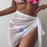 Sheer Chiffon Pareo Scarf Bikini Cover Up  Lightweight Beach Wrap Skirt For Women 10