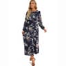 Bohemian Chic Boho Maxi Dress  Floral Chiffon Beach Dress With Long Sleeves  High Waist 6