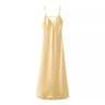 Sunlit Grace Yellow Satin VNeck Maxi Dress  Elegant Sleeveless Summer Party Dress 6