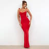 Veitche 3D Floral Strap Maxi Evening Dress  Elegant Sleeveless Summer Party Gown 1