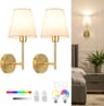 WiringFree Battery Operated Wall Sconce With 4000mAh Rechargeable Detachable Bulb Remote Dimming  1 7