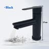 Matte Black Bathroom Sink Faucet  Modern Single Handle Hot  Cold Mixer Tap 8