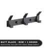 Modern Black Aluminum Wall Hook Rack  SpaceSaving Towel  Coat Holder For Bathroom And Entryway 6