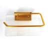 Luxury Gold Toilet Paper Holder With Shelf  No Drill Wall Mounted Bathroom Organizer 7