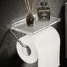 Luxury Gold Toilet Paper Holder With Shelf  No Drill Wall Mounted Bathroom Organizer 6