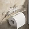 Luxury Gold Toilet Paper Holder With Shelf  No Drill Wall Mounted Bathroom Organizer 8