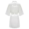 Sage Green Satin Silk Bridal Robe  Plus Size Wedding Bathrobe For Bride  Bridesmaids 0