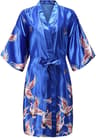 Bridal Bliss Silk Satin Floral Robe  Short Satin Bridesmaid Robe For Weddings  Getting Ready 8
