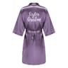 Elegant Satin Bridal Party Robe  Short Silk Bridesmaid  Bride Getting Ready Robe 16