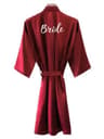 Burgundy Satin Bridal Robe For Weddings  Bridesmaids  Silky Kimono Bathrobe 2