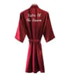 Burgundy Satin Bridal Robe For Weddings  Bridesmaids  Silky Kimono Bathrobe 1