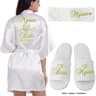 Personalized Bridal Satin Robe  Custom Bride And Bridesmaid Getting Ready Robe 4
