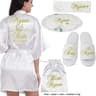 Personalized Bridal Satin Robe  Custom Bride And Bridesmaid Getting Ready Robe 5