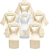 Bridal Party Silky Robe Set  6Piece Bride  Bridesmaid Getting Ready Robes 0