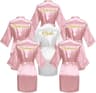 Bridal Party Silky Robe Set  6Piece Bride  Bridesmaid Getting Ready Robes 5