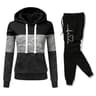 Color Block Womens Tracksuit Set  Hooded Sweatshirt  Jogger Pants Activewear S3XL 8