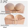 SmoothLift Strapless Push Up Bra  Seamless Front Button Bandeau Top For Women 11