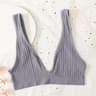 Seamless Deep V Wireless Push Up Bra  Ribbed Bralette Crop Top For Everyday Comfort 4