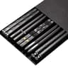 SleekPro Japanese Reusable Chopsticks Set  5 Pairs NonSlip Alloy Sushi  Noodle Sticks 10