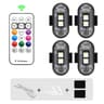 RGB LED Strobe Warning Lights  Wireless 8Color Safety Lights For Car  Motorcycle 9