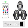 Premium RGB Wireless LED Strobe Lights  MultiMode Motorcycle Warning Lights  Universal Car Position 8