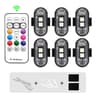 Premium RGB Wireless LED Strobe Lights  MultiMode Motorcycle Warning Lights  Universal Car Position 11