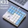 APAYADO K33 Mini Mechanical Numeric Keypad With RGB Backlight  PBT Keycaps 1