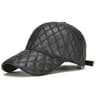 Premium Sheepskin Genuine Leather Baseball Cap  Classic Black Dad Hat For Men 6