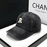 Vintage Denim Baseball Cap With Embroidered Letter C  Adjustable Cotton Baseball Cap For Men  Women 10