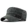 Mens Washed Cotton Military Cap  Flat Top Sun Protection Cadet Hat 6