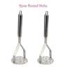Stainless Steel Potato Masher  Baby Food Press  HeavyDuty Manual Vegetable Masher 9