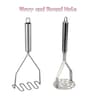 Stainless Steel Potato Masher  Baby Food Press  HeavyDuty Manual Vegetable Masher 10