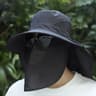 Removable Flap UV Protection Sun Hat  Convertible Wide Brim Fishing  Hiking Bucket Hat 9