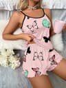 Butterfly Dreams Womens Butterfly Print Pajama Set  Soft Cami And Shorts Sleepwear With Lettuce Tri 1