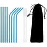 Rainbow Reusable Metal Straws Set With Cleaning Brush  Premium Stainless Steel Drinking Straws For  11